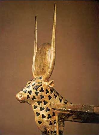 Небесная корова. Украшение ложа из гробницы Тутанхамона, XVIII династия
