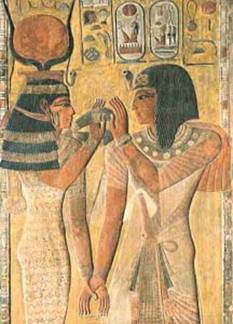 Богиня Хатхор и фараон Сети I